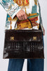 Secondhand Custom Crocodile Piano Bag - '70s