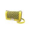 Secondhand Chanel Medium Tweed Boy Bag Yellow - '10s