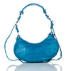 Secondhand Balenciaga Croc Embossed Motocross Le Cagole Shoulder Bag - '20s