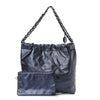 Secondhand Chanel Metallic Blue 22 Calfskin Quilted Small - '20s