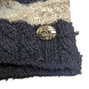 Chanel Black and Beige Striped Cashmere Sweater - 2010s Second hand