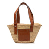 LOEWE Small Raffia Anagram Basket Tote Secondhand