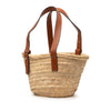 LOEWE Small Raffia Anagram Basket Tote Secondhand