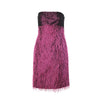 Secondhand Versace Jeans Couture Purple Fringe Strapless Cocktail Dress