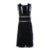 second hand Prada Black Dress with Semi-Sheer Silk Chiffon Paneling - '00s