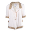 Secondhand Chanel Short Sleeve Ivory Jacket With Silk Lining - '00s