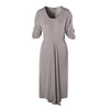 Secondhand Prada Grey Ruched Sleeve Draped Midi Dress -'10S