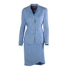 Secondhand Valentino Nigh Light Blue Textured Viscose Skirt Suit