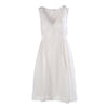 second hand Miu Miu 2007 Silk-Cotton Smocked Waist Midi Dress 