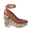 Secondhand Miu Miu, Cammeo Baroque, leather wedge - '00s