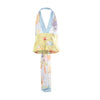 Secondhand Salvatore Ferragamo Aquarium Print Silk Halter Top