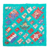 Secondhand Hermès Pavois Green Silk Carré Scarf By Philippe Ledoux