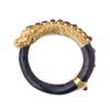 Secondhand Collection Privée Contrarié Bracelet in Gold, Wood & Sapphire - '80s
