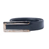 Secondhand Gucci Black Leather Belt with Silver-Tone Buckle 