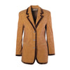 Secondhand Emporio Armani  Brown Checked Blazer with Velvet Trim