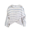 Secondhand Gianni Versace Gianni Versace Striped Linen Draped Blouse 