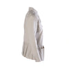 Secondhand Philosophy di Alberta Ferretti Beige Cotton Pleated Peplum Utility Jacket - '00s