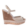 Secondhand Gucci Suede & Guccissima Cork Hollie Wedge Sandals - '10s