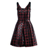 Secondhand Miu Miu Red and Black Tartan Dress - '10s