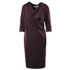 Secondhand Jil Sander Burgundy Dress - '10s