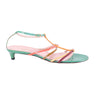 second hand Dolce & Gabbana Multicolor Strap Sandals with Low Kitten Heel - '10s