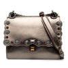 Fendi Mini Scalloped Metallic Studded Leather Kan I Crossbody Secondhand