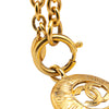 Chanel Gold Plated CC Round Pendant Necklace Secondhand