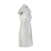 second hand Kristina Ti Sage Grey Embroidered Cotton and Silk Dress