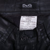 Secondhand Dolce&Gabbana Black Leather Biker Pants With Zip Details