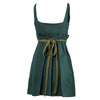 second hand Prada Green Mini Dress With Contrast Pleated Insert
