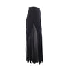 Secondhand Moschino Cheap & Chic Vintage Black Rayon Draped Knot Maxi Skirt - '90s