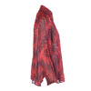 second hand Lawrence Steele Red Palm Print Silk Blouse 
