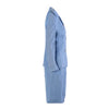 Secondhand Valentino Nigh Light Blue Textured Viscose Skirt Suit