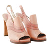 Secondhand Chloé Pink Leather Heeled Slingback Sandals -'10s