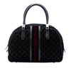 Secondhand Gucci GG Suede Web Dome Handbag