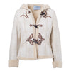 Secondhand Prada Women’s Shearling Short Coat with Hood - '00s