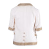 Secondhand Chanel Short Sleeve Ivory Jacket With Silk Lining - '00s