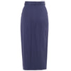 Secondhand Gucci by Tom Ford Blue Skirt with Front Gold Buttons - '00s