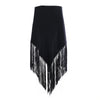 Secondhand Hermès Black Cashmere & Leather Fringe Shawl -'00s