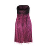 Secondhand Versace Jeans Couture Purple Fringe Strapless Cocktail Dress
