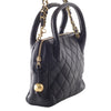 Secondhand Chanel black lambskin top handle bag - '90s