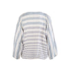 Secondhand  Gianni Versace Striped Linen Draped Blouse 