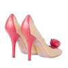 Secondhand Prada Raffia & Patent Leather Peep-Toe Pumps - '00s