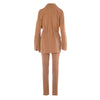 Secondhand Gucci by Tom Ford Camel Two-Piece Pant & Wrap Blouse Ensemble - '90s