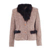 Secondhand Gibierre Tweed Jacket With Fur Detailing