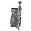 Secondhand Redemption Gray one-shoulder cocktail dress with draping - '10s