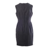 second hand Dolce&Gabbana Black Tailored Sheath Dress with Leopard Print Details 