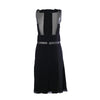 second hand Prada Black Dress with Semi-Sheer Silk Chiffon Paneling - '00s