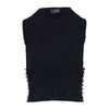 Secondhand Gianni Versace black sleeveless embellished knit top