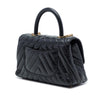 Secondhand Chanel Mini Chevron Aged Calfskin Coco Top Handle Bag